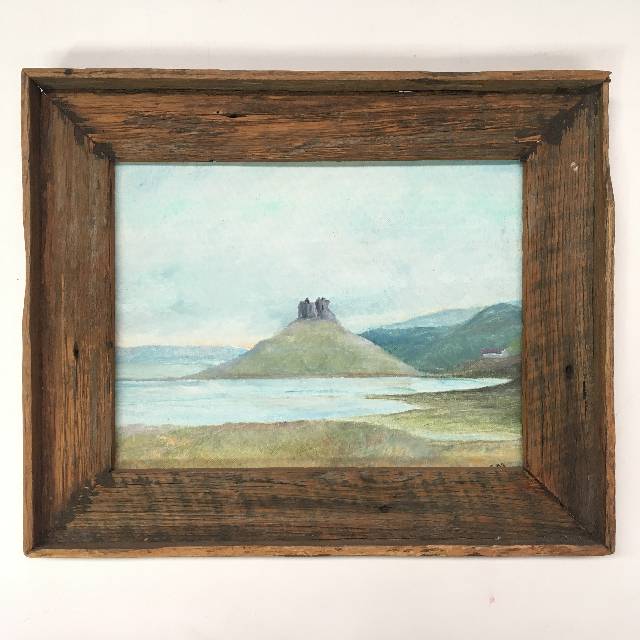 ARTWORK, Landscape (Medium) - Castle On Hill In Rustic Frame